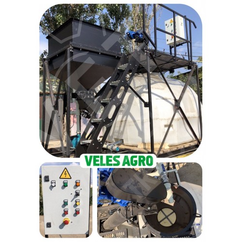 Узел для приготовления жидких концентрированных удобрений