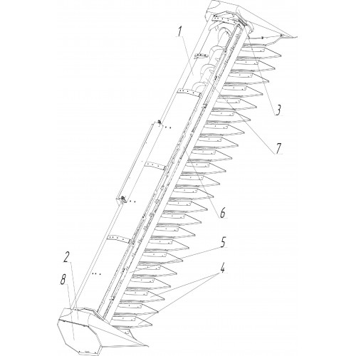 Жатка для уборки подсолнечника СХ-8.4