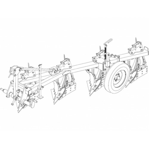 Плуг трехкорпусный навесной PNVB 3‒40+1 с предплужником