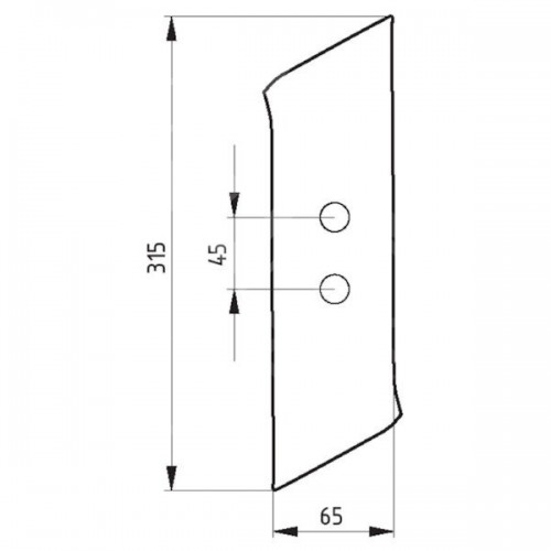 Долото плуга левое (1067280000)
