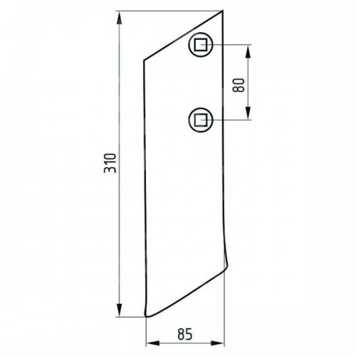 Долото плуга правое 1402-D (84942)