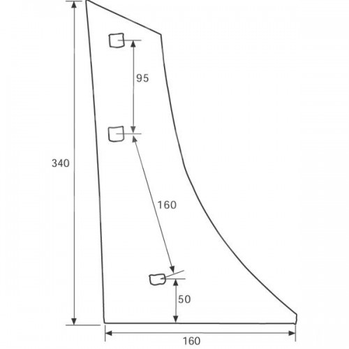 Грудь отвала правая VRP342 R (27002201)