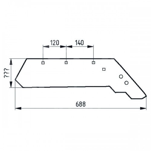 Лемех плуга левый (106792100)