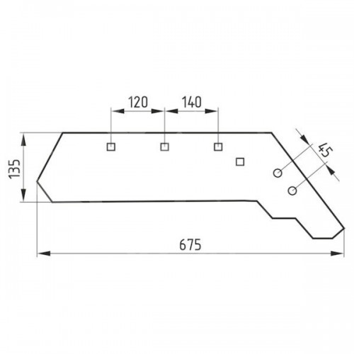 Лемех плуга правый (106791100)