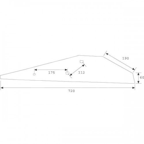 Полевая доска правая длинная 2293D (053683)