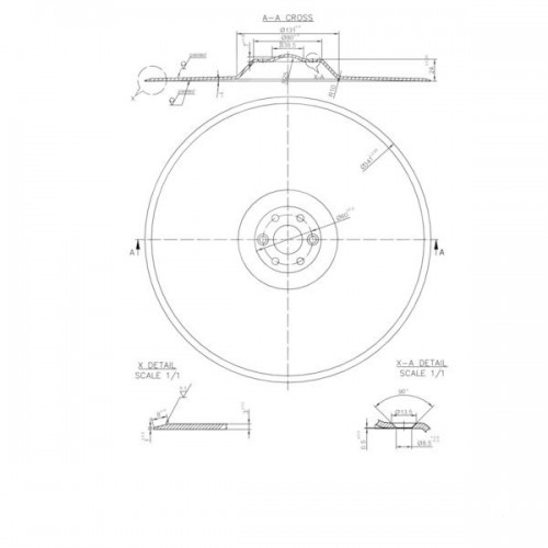 Диск сошника сеялки 340х2.5 (3N 2.5-1981-135R.40 )