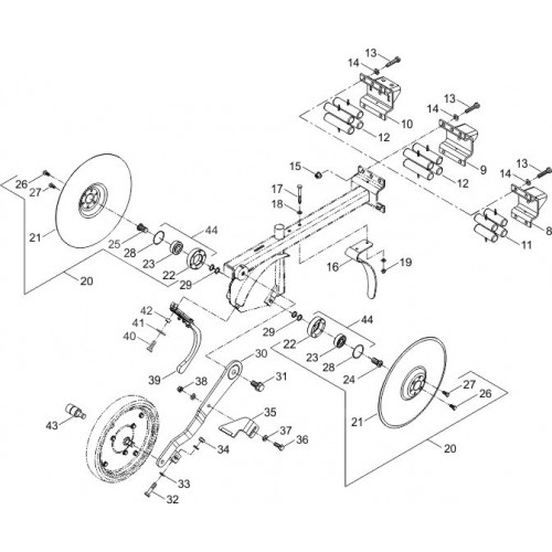 Кронштейн сошника длинный (23250100)